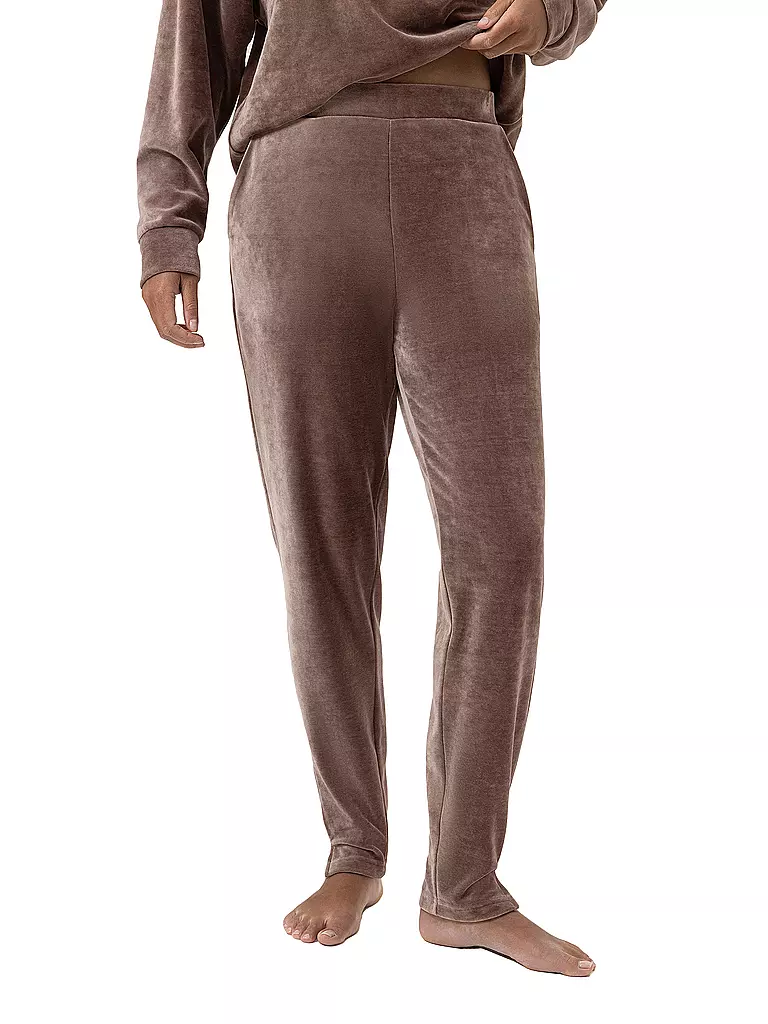 MEY | Pantalón de estar en casa VELVET DREAM | Marrón claro