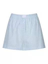 MEY | Pantalones cortos de pijama COTTON STRIPES | Azul claro