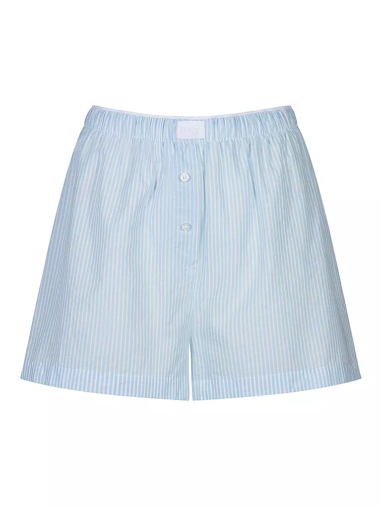 MEY | Pantalones cortos de pijama COTTON STRIPES | Azul claro