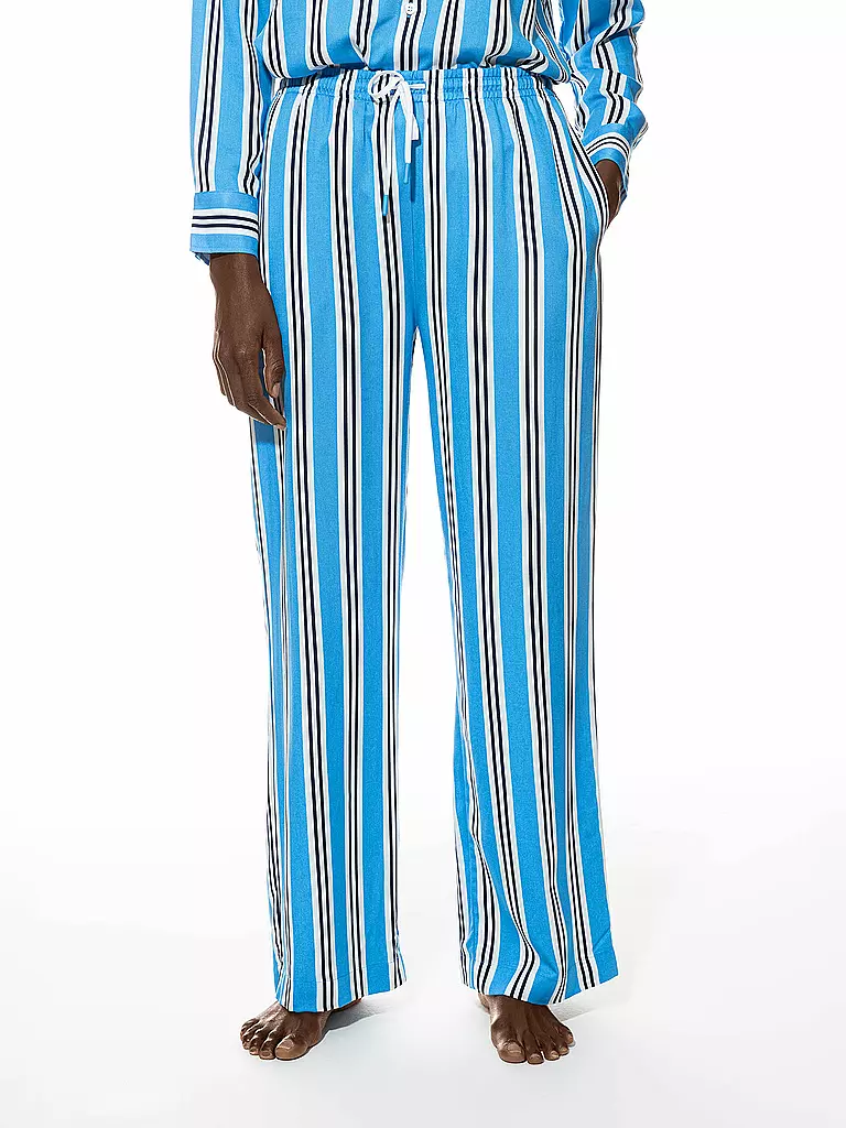 MEY | Pantalones de pijama CALMING STRIPES | Azul claro