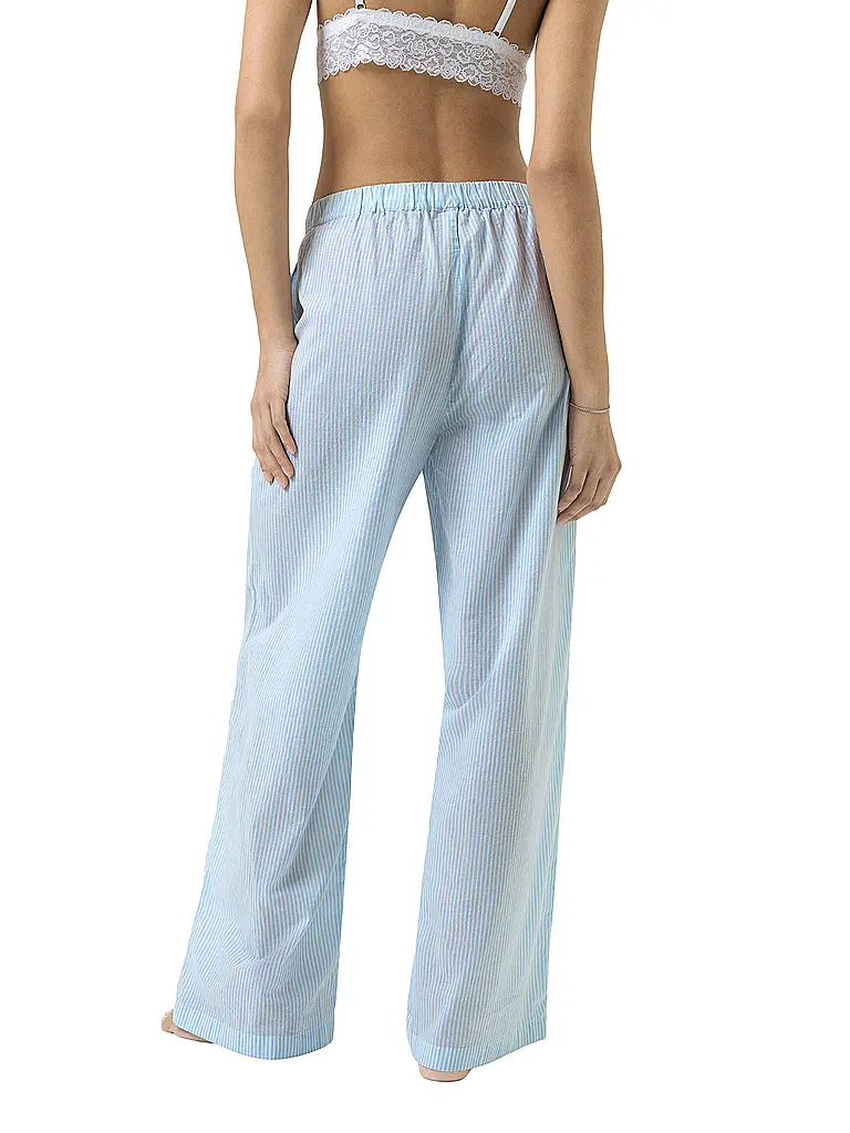 MEY | Pantalones de pijama COTTON STRIPES azul empolvado | 