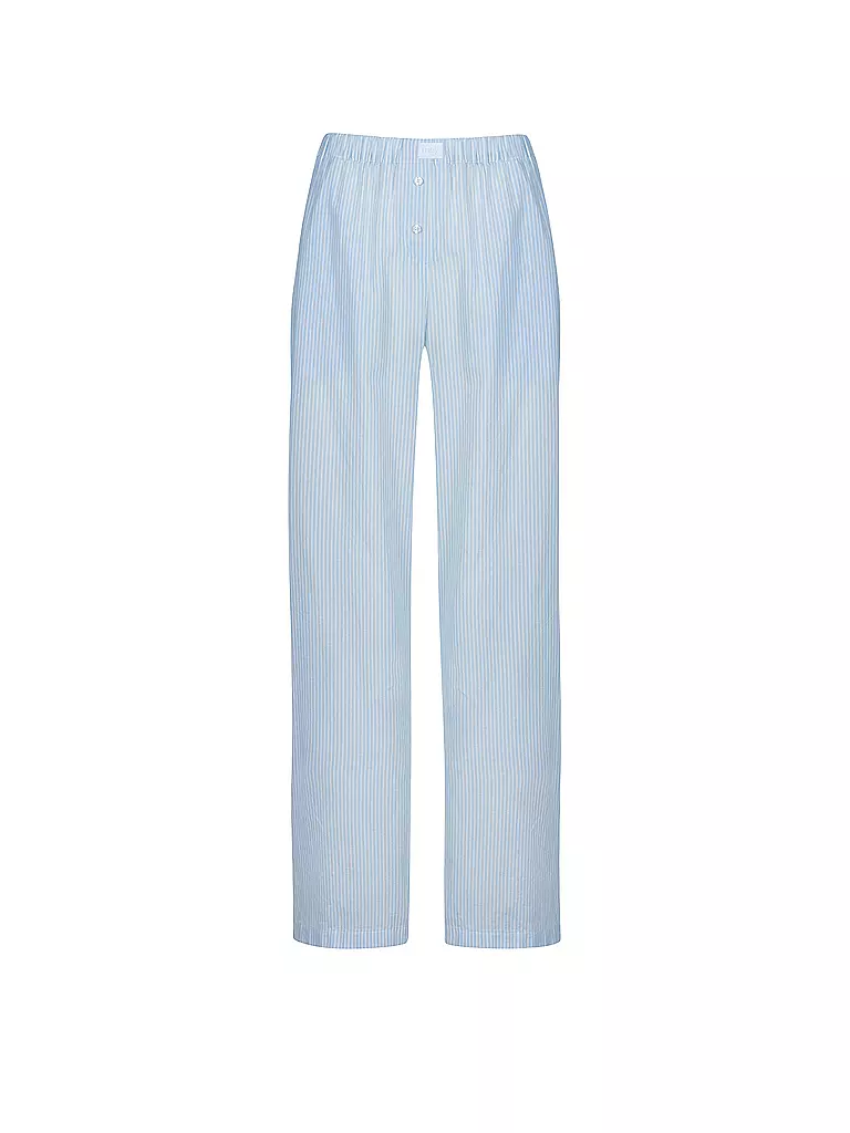 MEY | Pantalones de pijama COTTON STRIPES | Azul claro