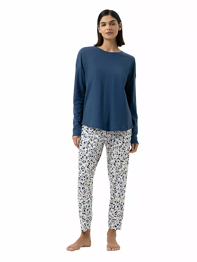 MEY | Pijama 7/8 SOFT LEO | Azul oscuro