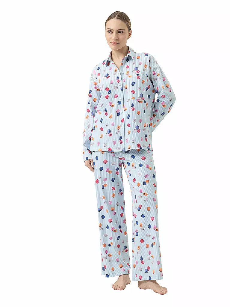 MEY | Pijama FLYING MACARONS | Azul claro