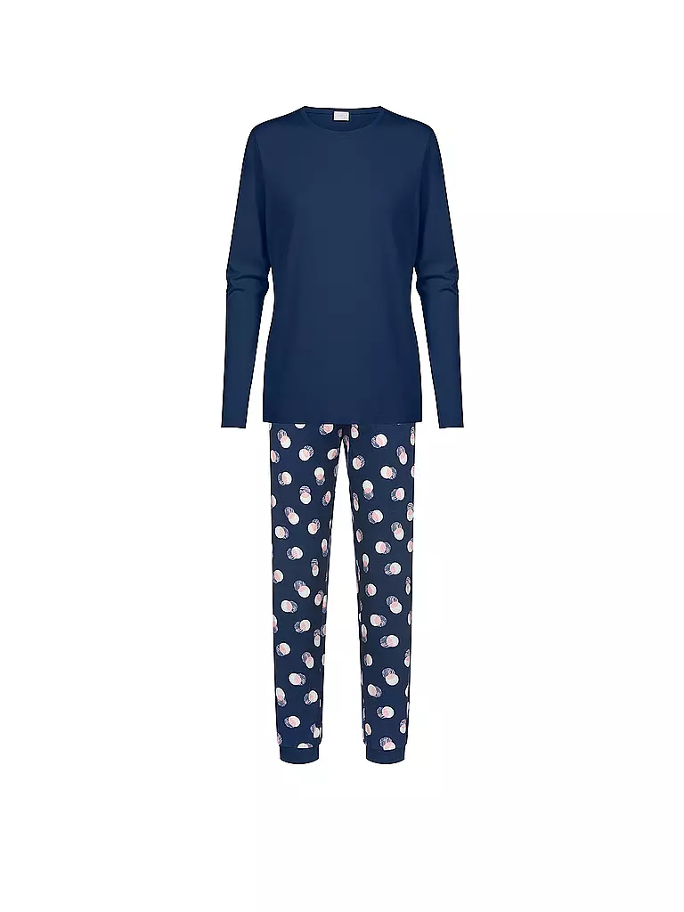 MEY | Pijama SCRIBBLED DOTS | Azul oscuro