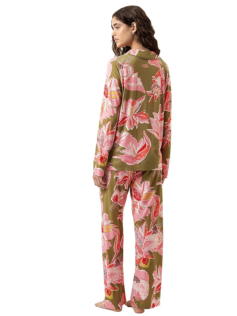 MEY | Pyjama FLOWER WHIRL golden fern | Oliva