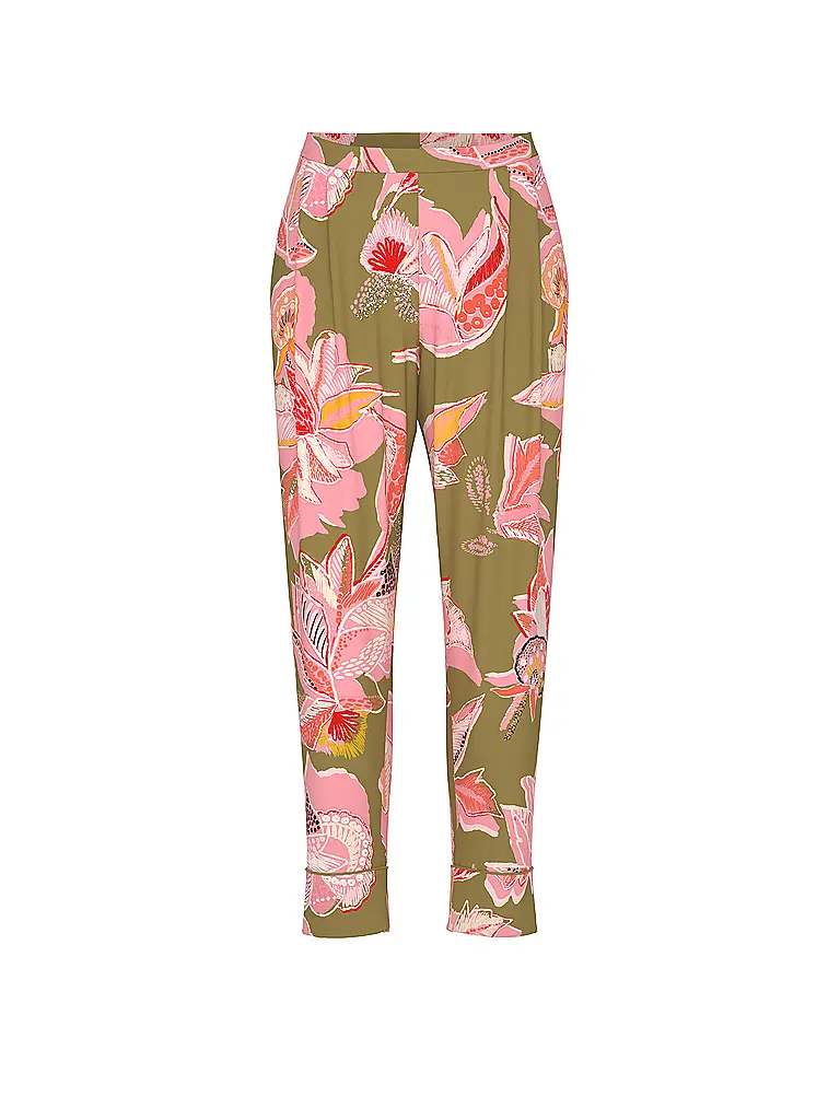 MEY | Pyjamahose 7/8 FLOWER WHIRL golden fern | Oliva