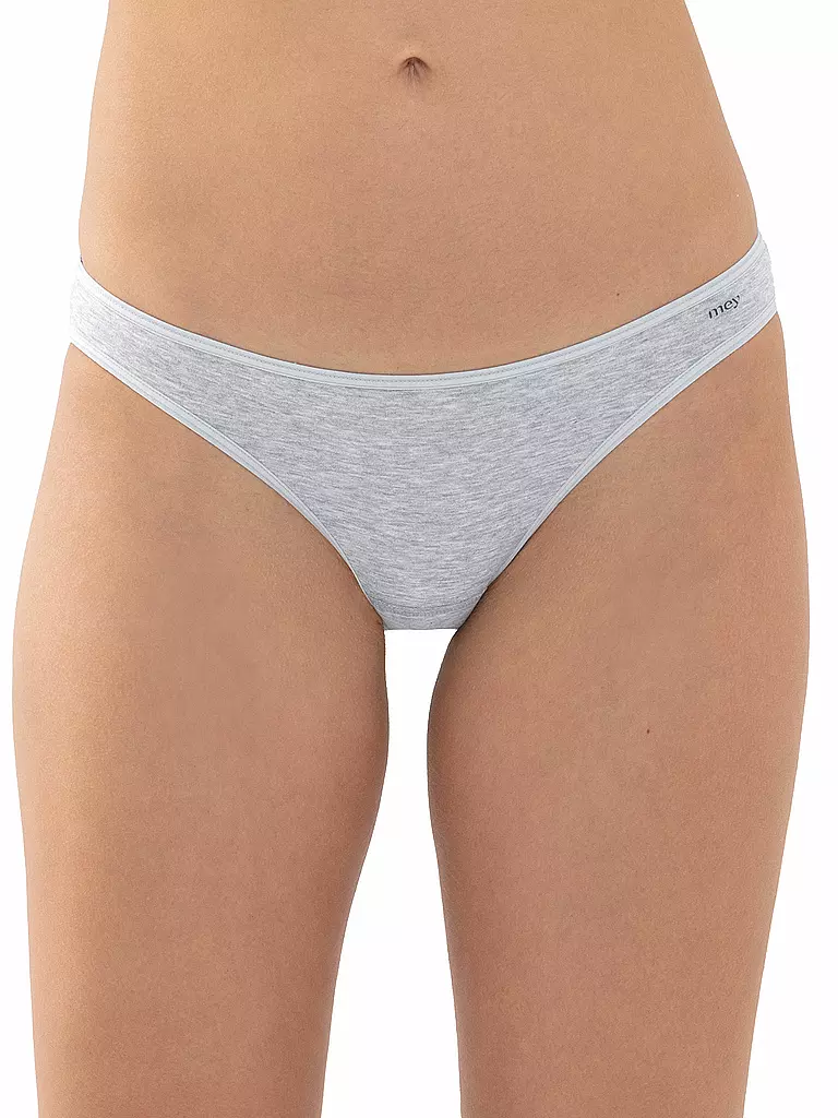 MEY | Slip COTTON PURE gris claro jaspeado | Gris
