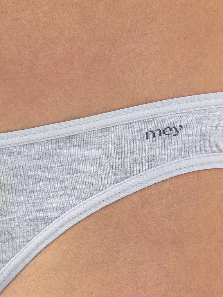 MEY | Slip COTTON PURE gris claro jaspeado | 