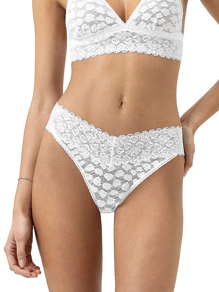 MEY | String SAVAGE LACE blanco | Blanco