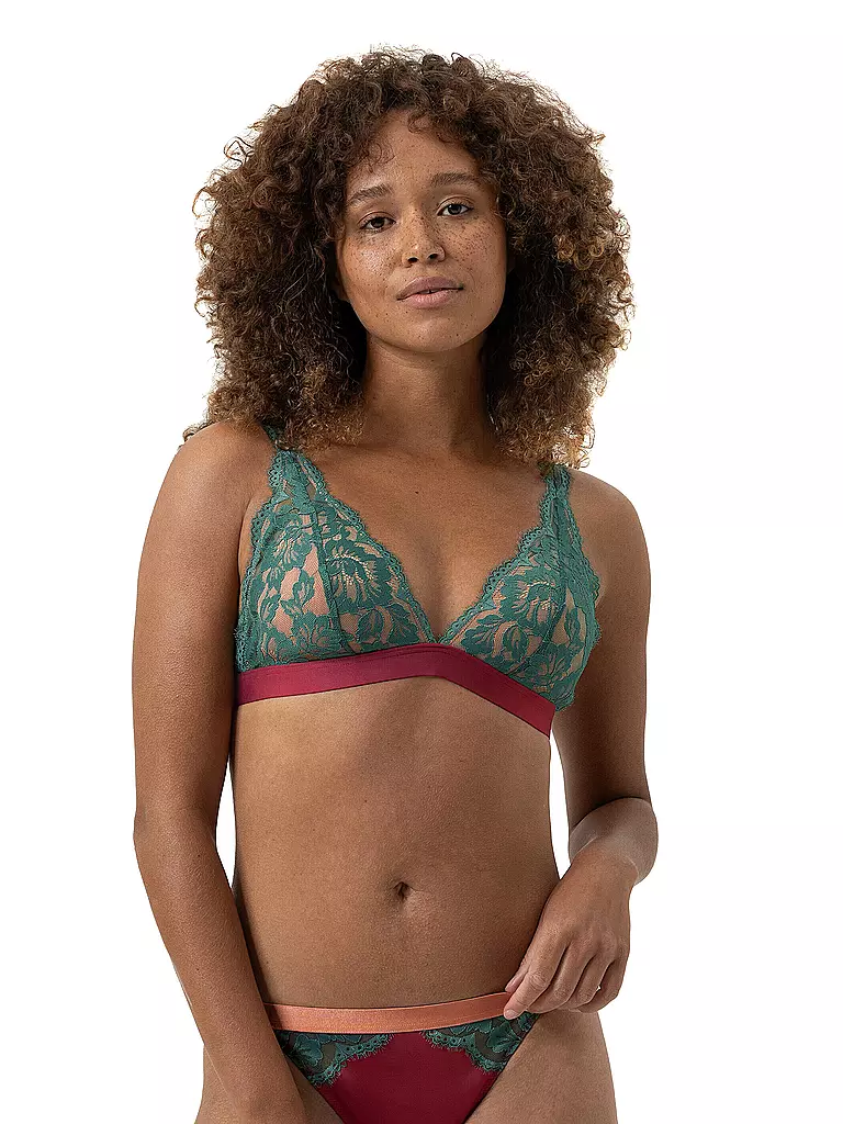 MEY | Sujetador triangular sin aros POETRY VOUGE beau deluxe | Rojo oscuro