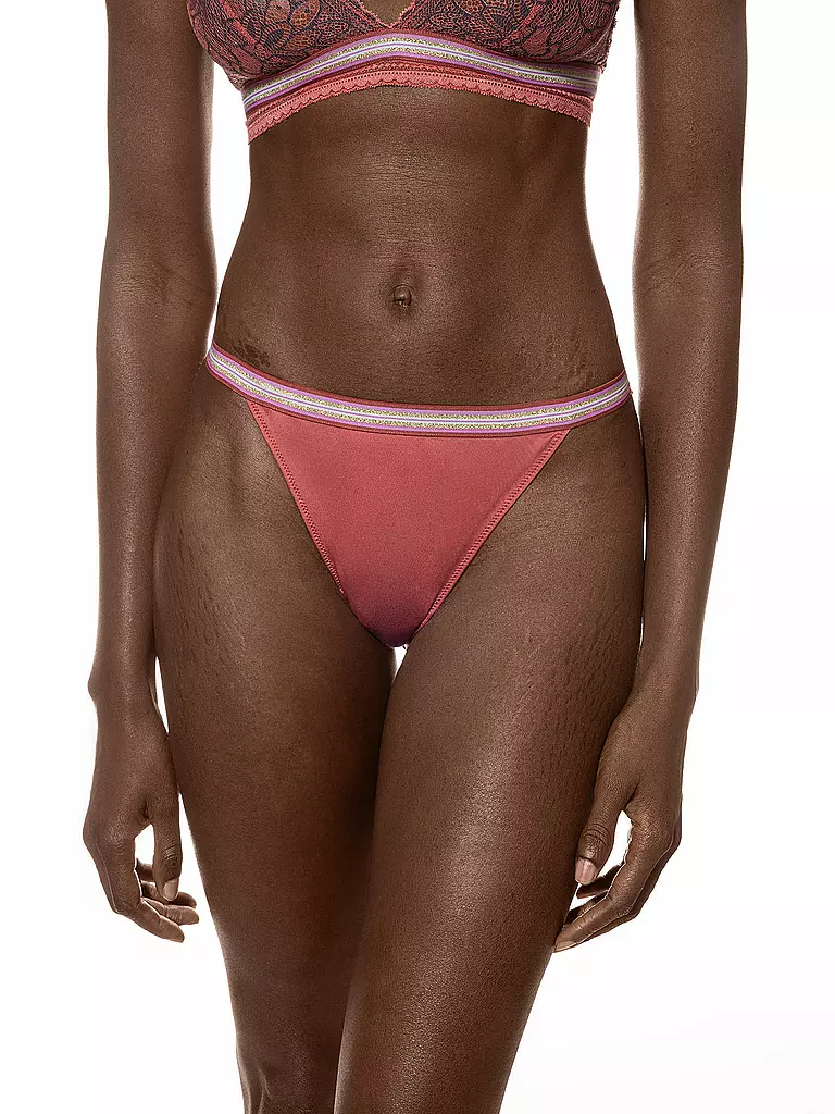 MEY | Tanga POETRY GLAM rojo marsala | Naranja