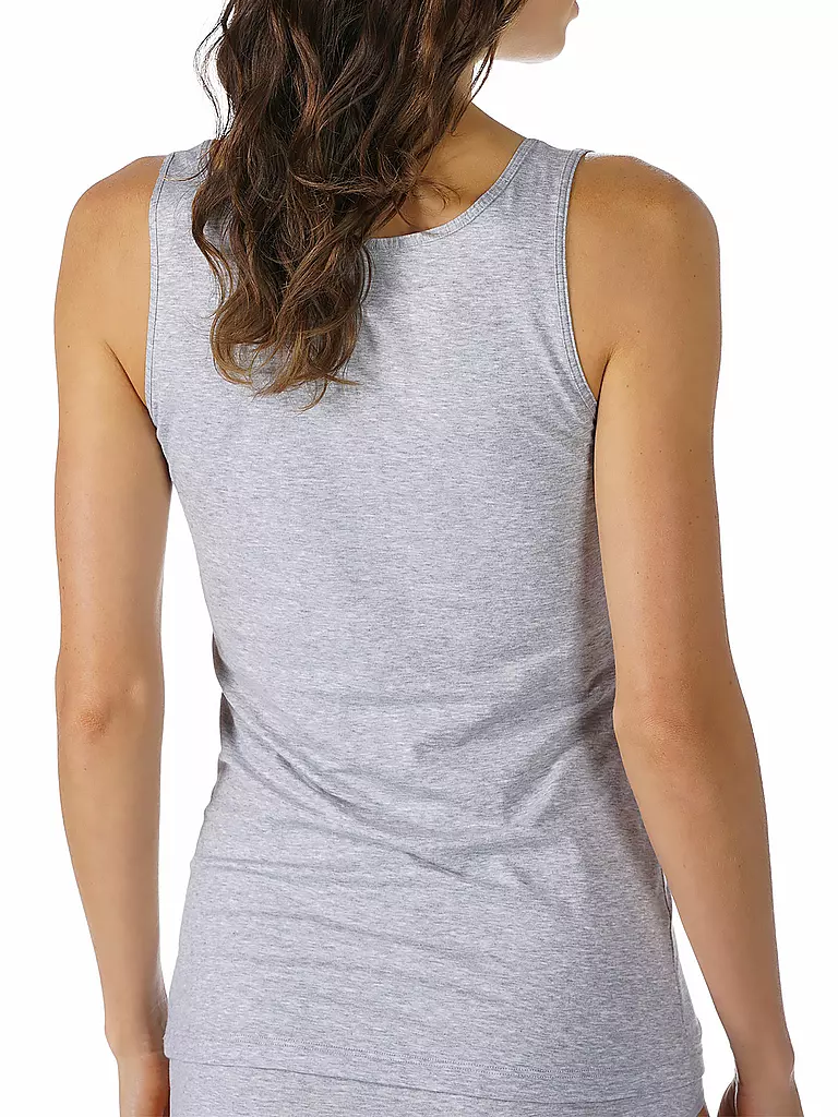 MEY | Top - Camiseta interior COTTON PURE gris claro jaspeado | Gris