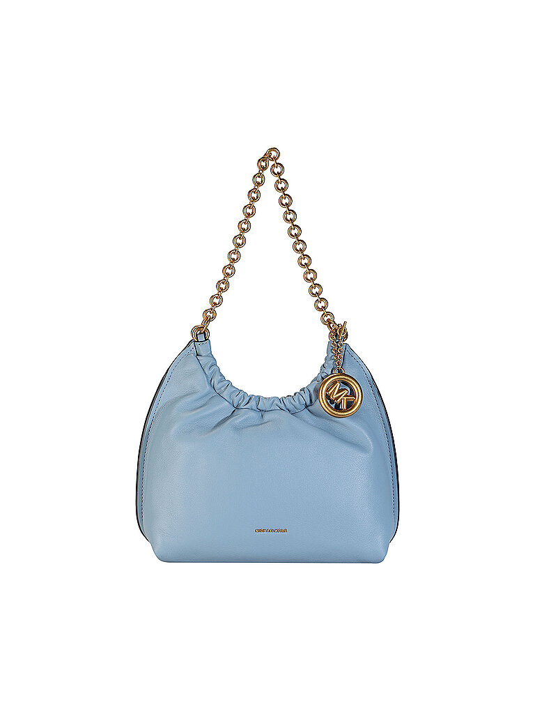 Bolso de cuero - Hobo Bag INDIE Small azul claro