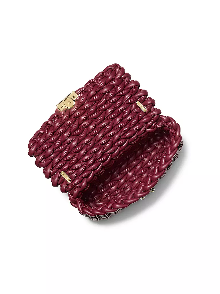 MICHAEL KORS | Bolso de cuero - Bolso bandolera TRIBECA | Rojo oscuro