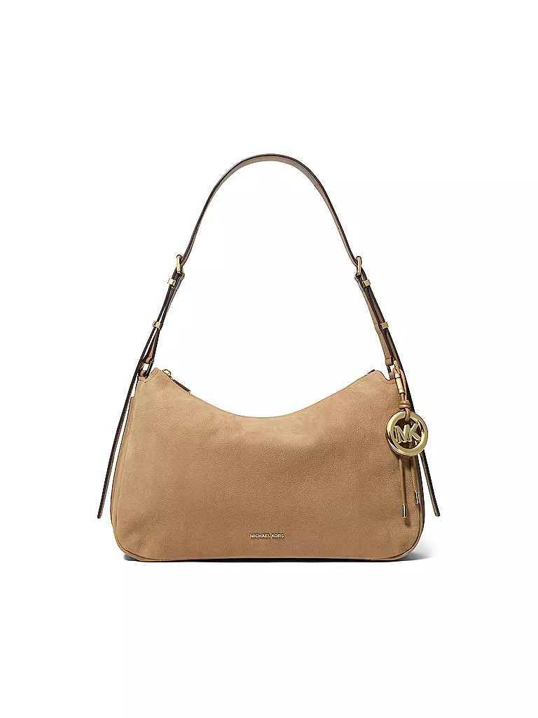 MICHAEL KORS | Bolso de cuero - Bolso Hobo NOLITA Mediano | Crema