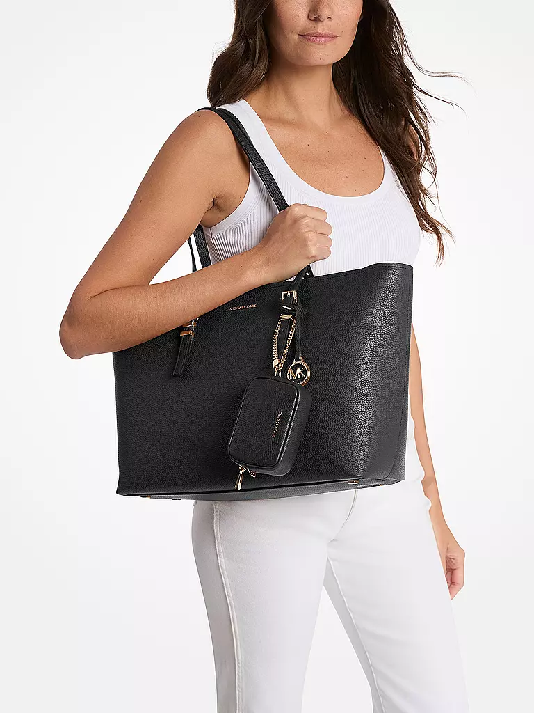MICHAEL KORS | Bolso de cuero - Shopper QUINN Large | Negro