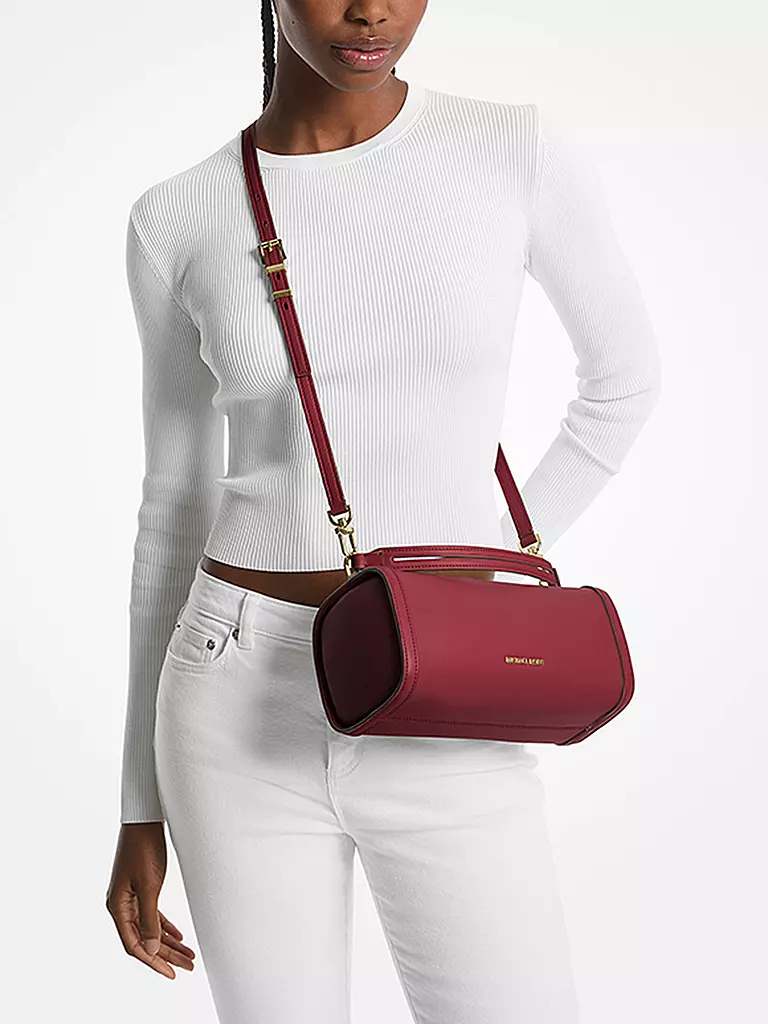 MICHAEL KORS | Ledertasche - Mini Bag ORCHARD  | Rojo oscuro