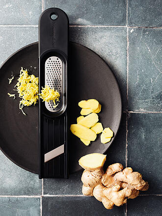 MICROPLANE | Rallador de jengibre 3 en 1 Negro