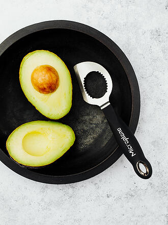 MICROPLANE | Herramienta para aguacate de 18 cm, negro/acero inoxidable