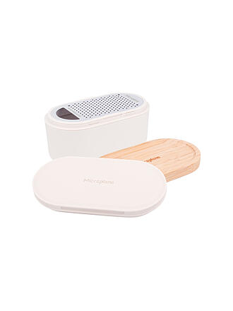 MICROPLANE | Rallador de mano con recipiente Cashmere / Bamboo