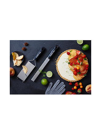 MICROPLANE | Juego de ralladores Gourmet con guante protector, 3 piezas, negro