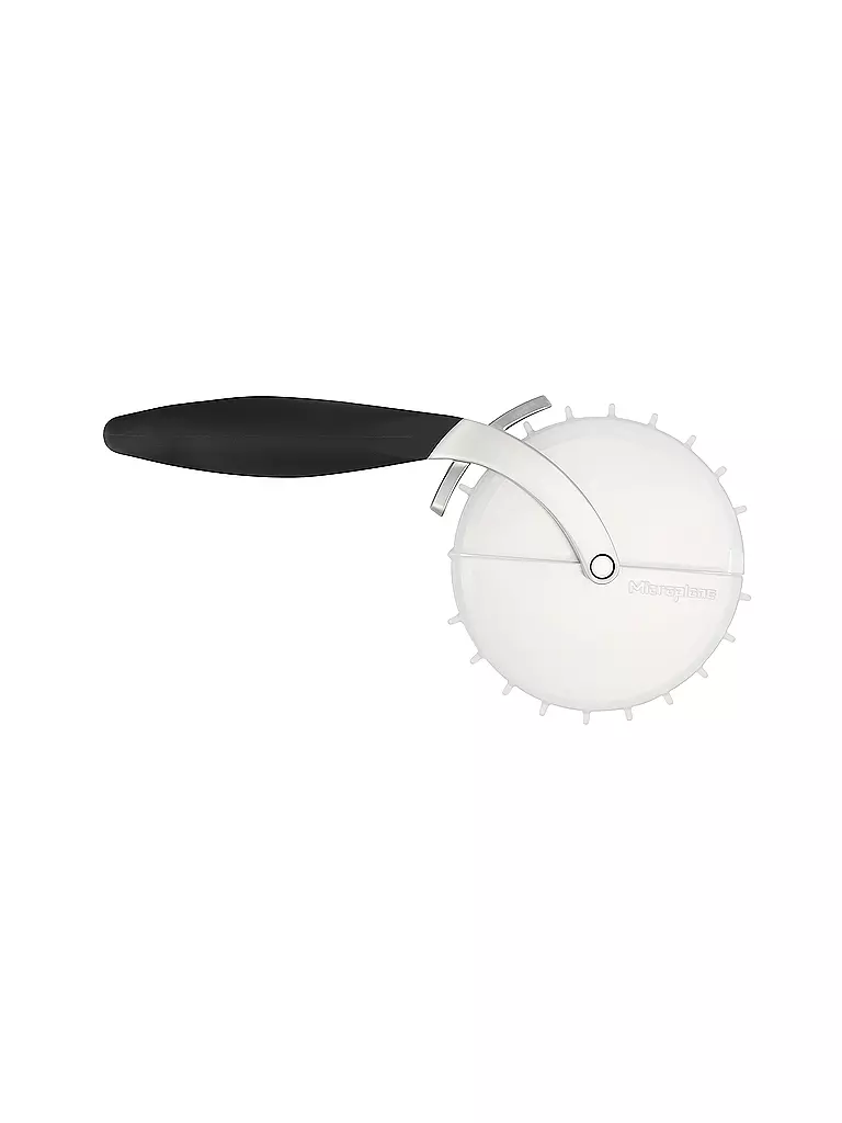 MICROPLANE | Cortador de pizza profesional negro de acero inoxidable | Negro