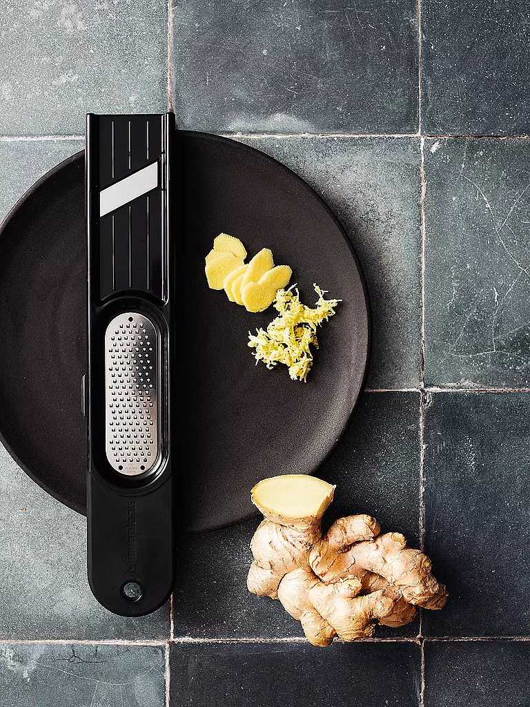 MICROPLANE | Rallador de jengibre 3 en 1 Negro |