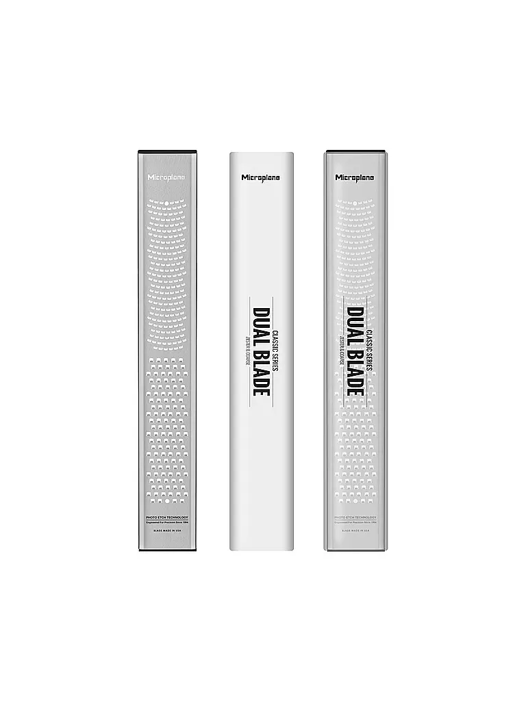 MICROPLANE | Rallador doble Zester/Grueso 31cm CLASSIC Acero inoxidable | Plata