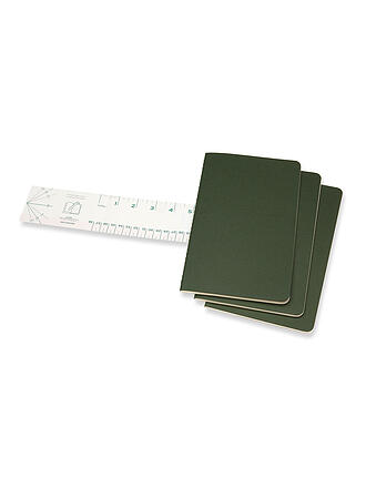 MOLESKINE | Cuaderno CAHIER set de 3 en blanco grande verde mirto