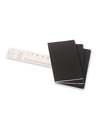 MOLESKINE | Cuaderno CAHIER set de 3 unidades rayado grande negro
