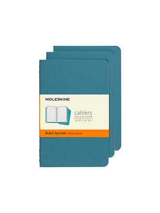 MOLESKINE | Cuaderno CAHIER set de 3 unidades rayado Large Brisk Blue