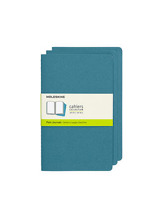 MOLESKINE | Cuaderno CAHIER set de 3 en blanco grande Brisk Blue