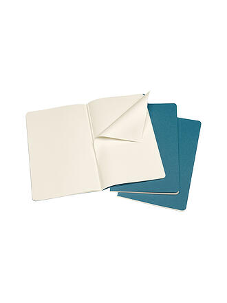 MOLESKINE | Cuaderno CAHIER set de 3 en blanco grande Brisk Blue