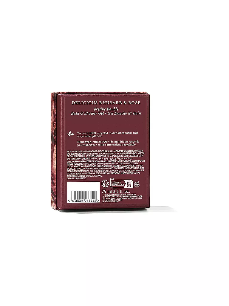 MOLTON BROWN | Adorno festivo Delicious Rhubarb & Rose 75 ml | 