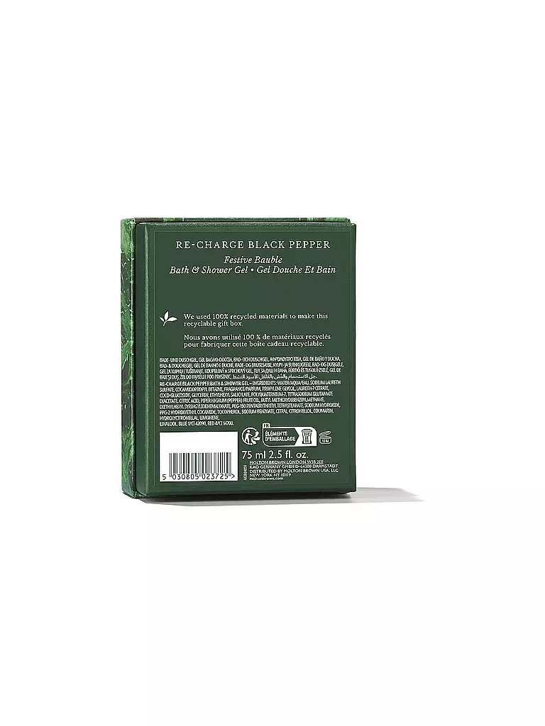 MOLTON BROWN | Adorno festivo Re-charge Black Pepper 75 ml | 