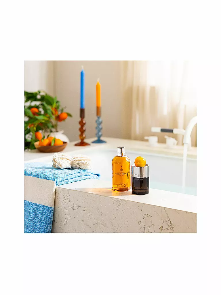 MOLTON BROWN | Gel de baño y ducha Sunlit Clementine & Vetiver 300 ml | 
