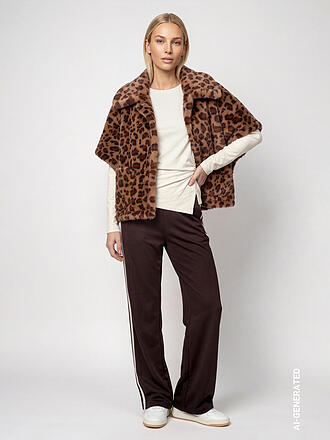 MONARI | Capa - Poncho con efecto piel