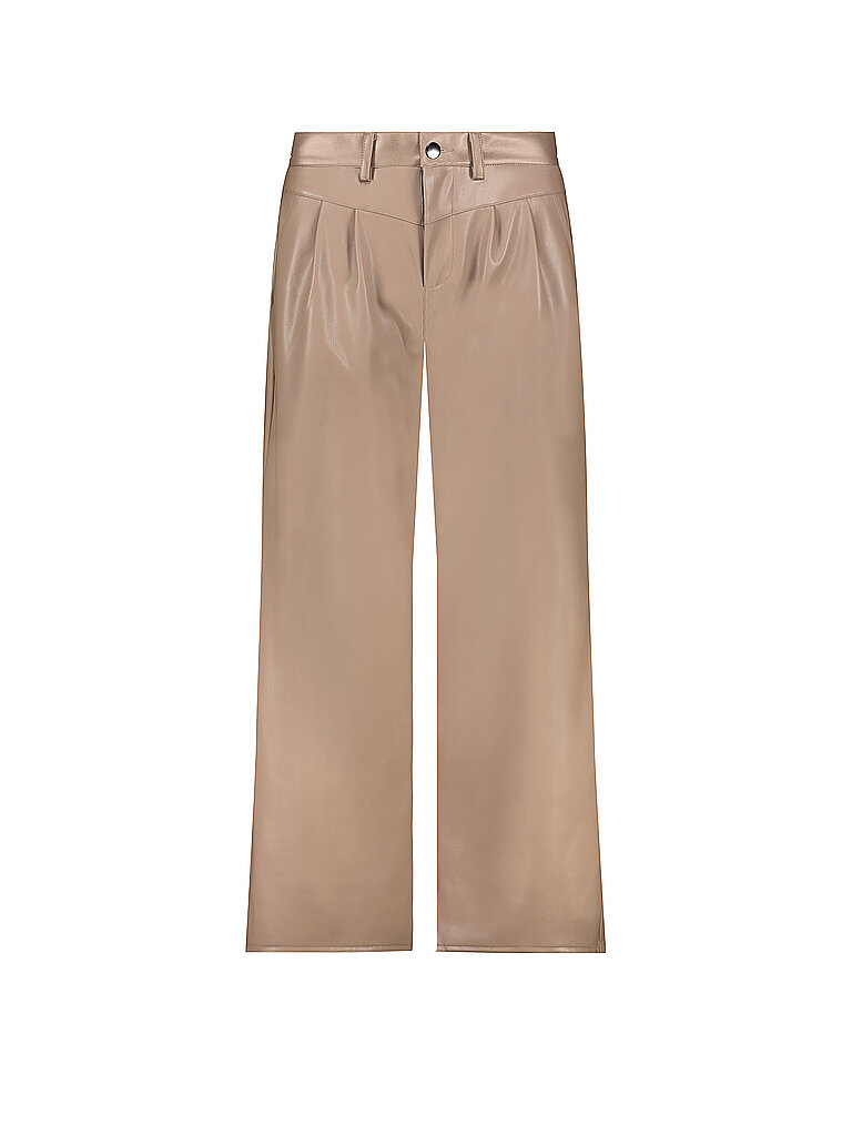 monari Pantalón con aspecto de cuero camel