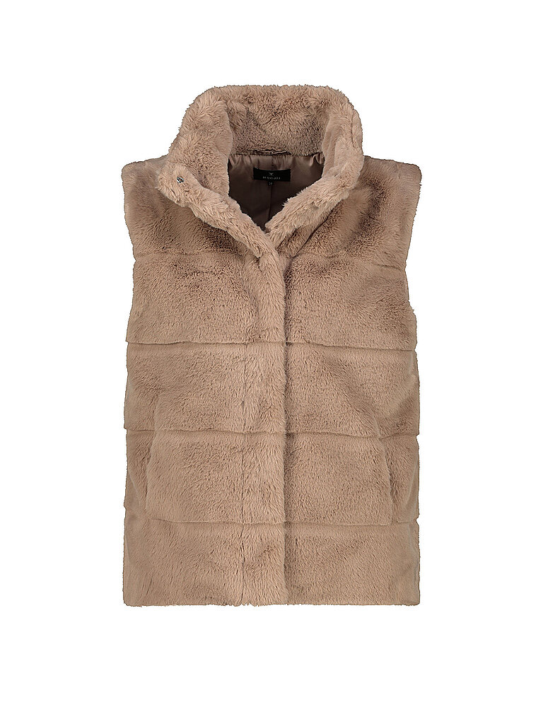 Chaleco con aspecto de piel camel 34