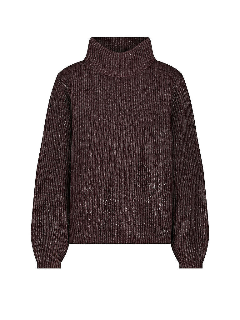 monari Jersey de cuello alto marrón