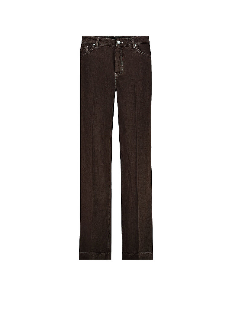 Jeans corte recto marrón 34