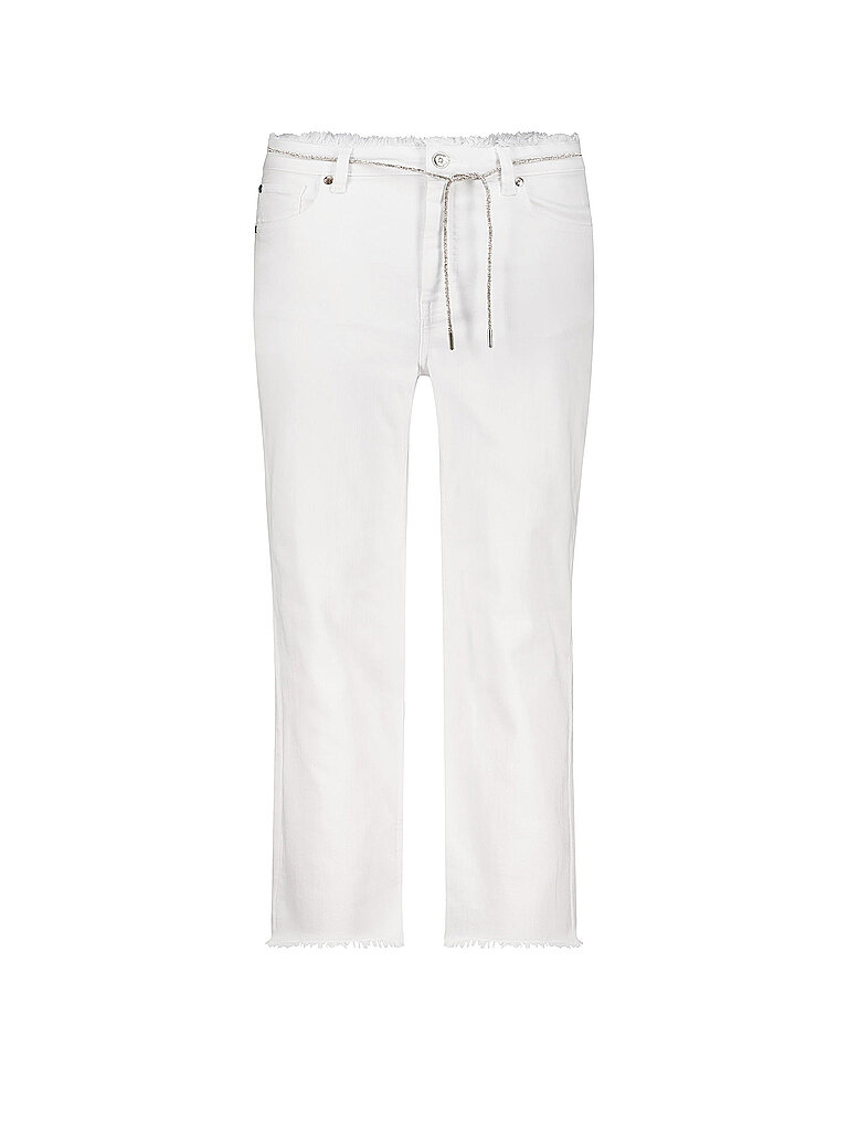 Jeans corte recto 7/8 crema 36