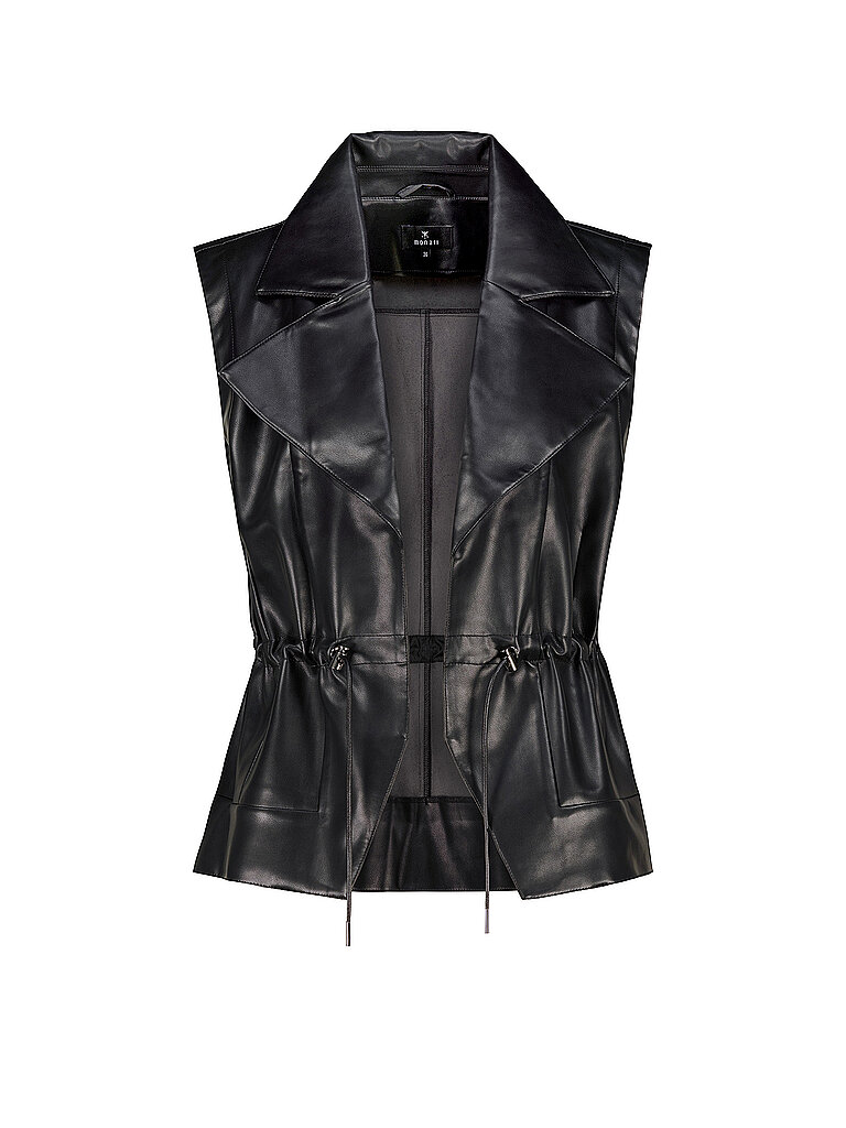 monari Chaleco efecto piel negro
