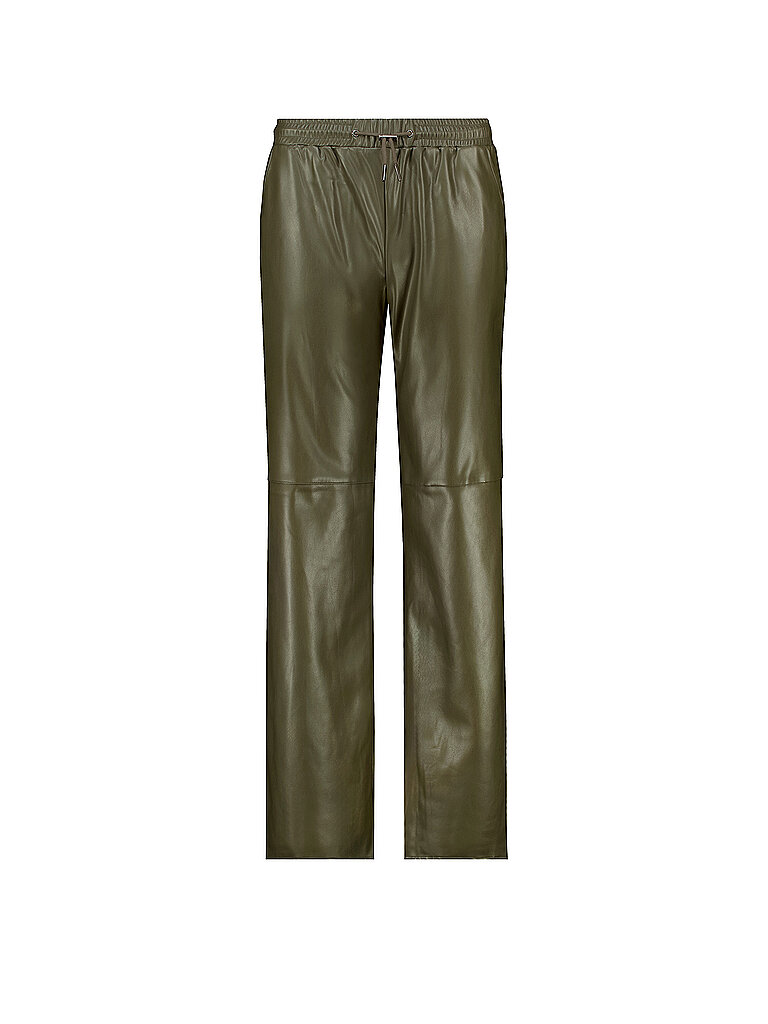 monari Marlenehose en efecto piel oliva