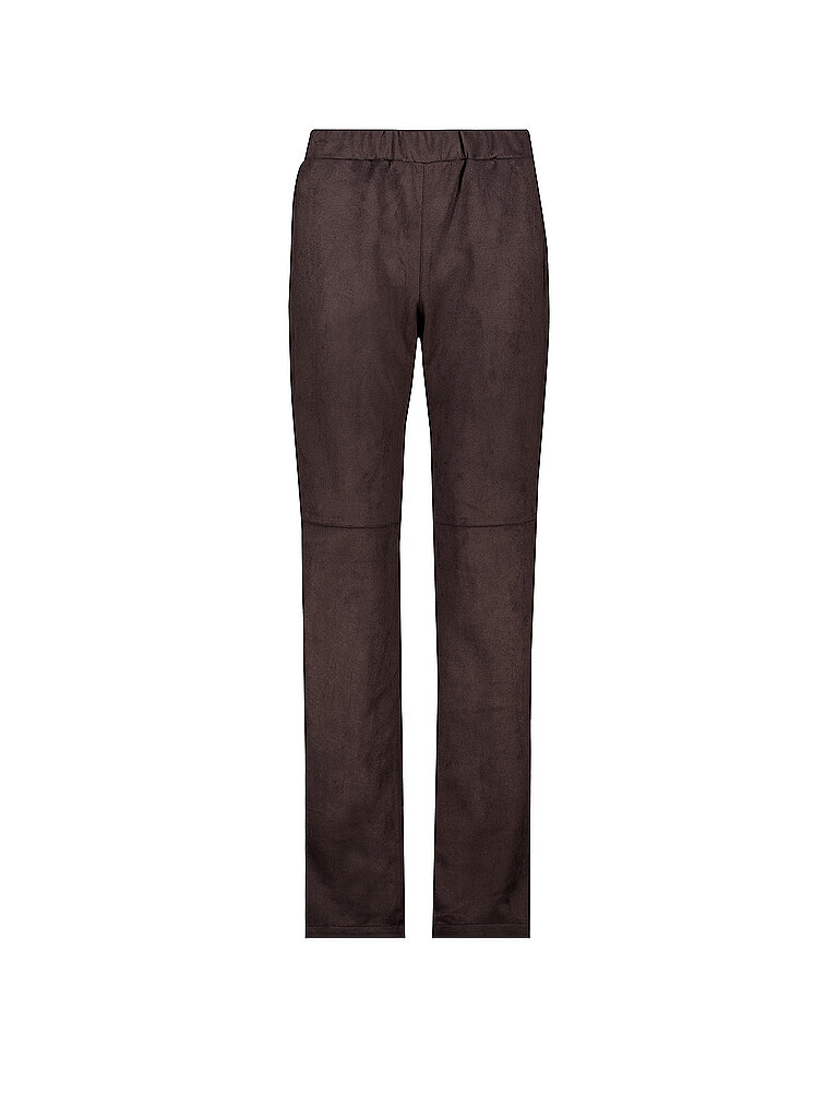monari Pantalón Marlene de efecto piel marrón