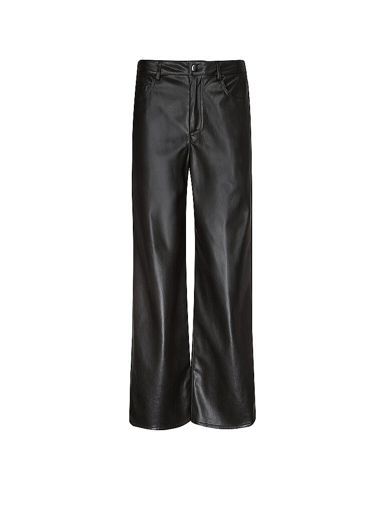 monari Pantalón Marlene de efecto piel marrón