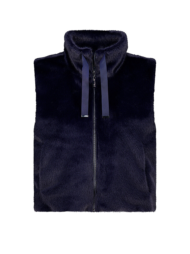 monari Chaleco de imitación de piel azul oscuro