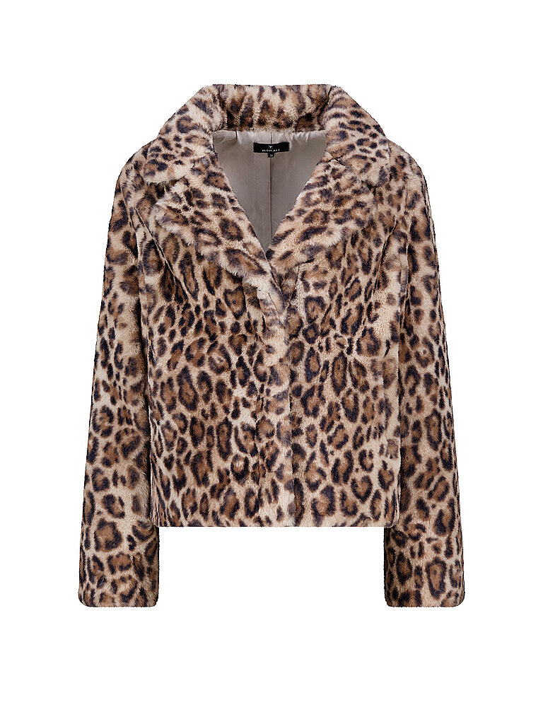 monari Chaqueta de efecto piel marrón