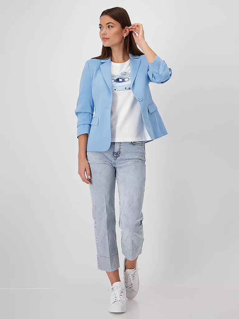 MONARI | Blazer de punto de jersey | Azul